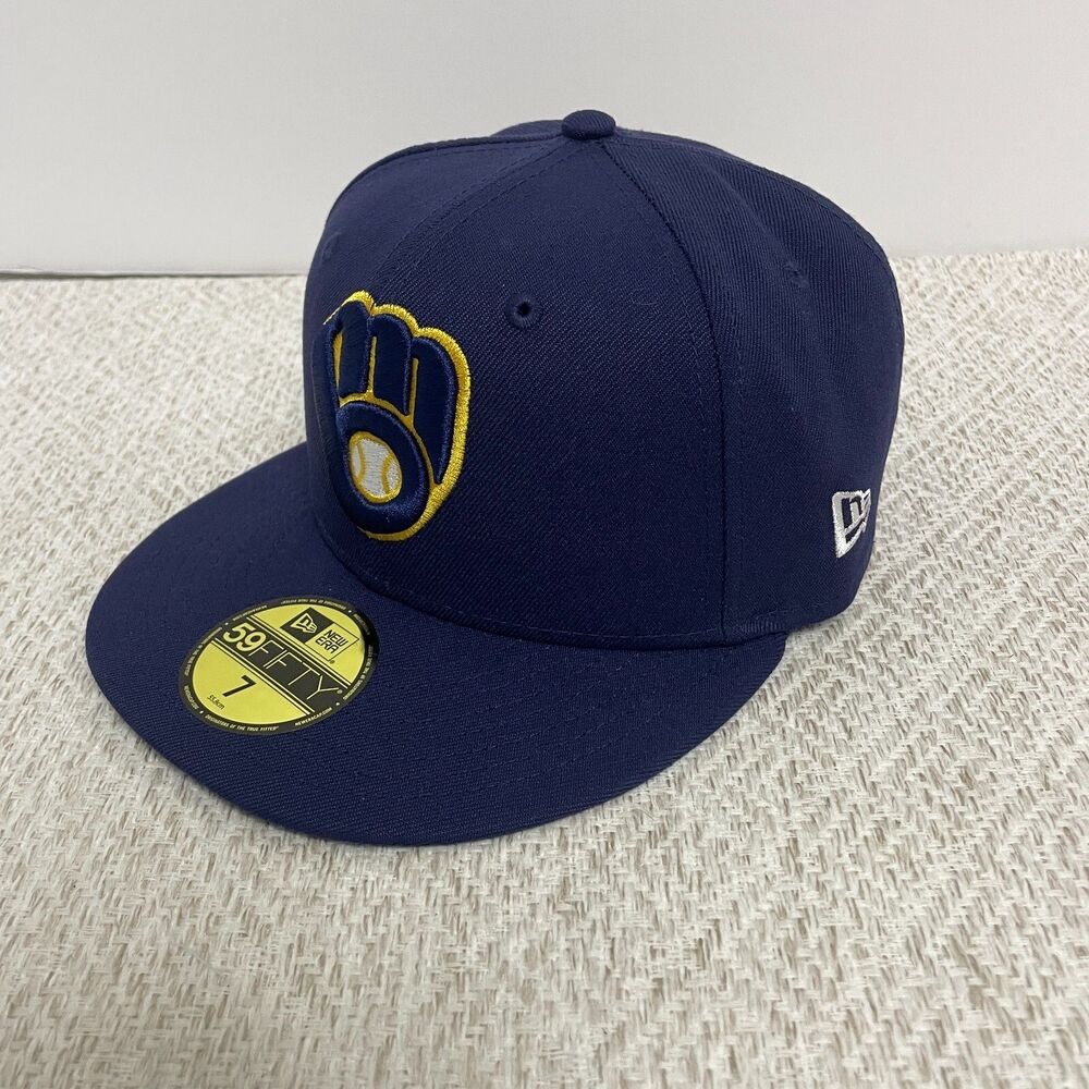 New Era 59Fifty Milwaukee Brewers Mens 7 Jackie Robinson Day Fitted Hat NWT